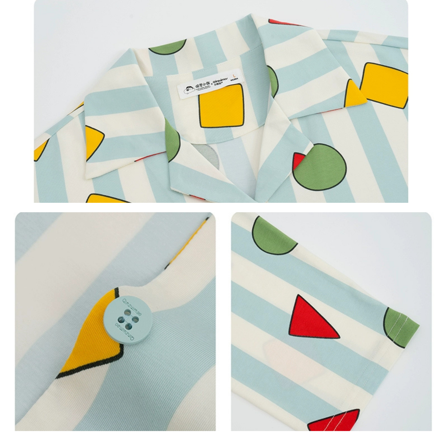 Geometric Candy Modal Pamuklu Pijama Takımı