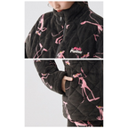 Siyah Kapüşonlu Pink Panther Flanel Kışlık Pijama Takımı