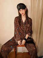 Disney Marie Leopar Desenli Saten Pijama Takımı