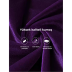 Fransız Yeni Stil Özel Kadife Dantel Gecelik/Sabahlık Set