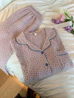 Pamuklu Çiçek Desenli Pijama Takımı