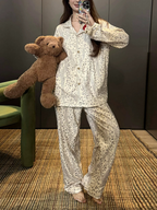 Leopar Desenli Kadın Pijama Takımı