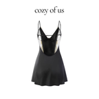 French Style Luxury Ice Silk Satin Textured Lace Nightgown/Robe Set