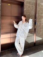 Leopar Desenli Kadın Pijama Takımı