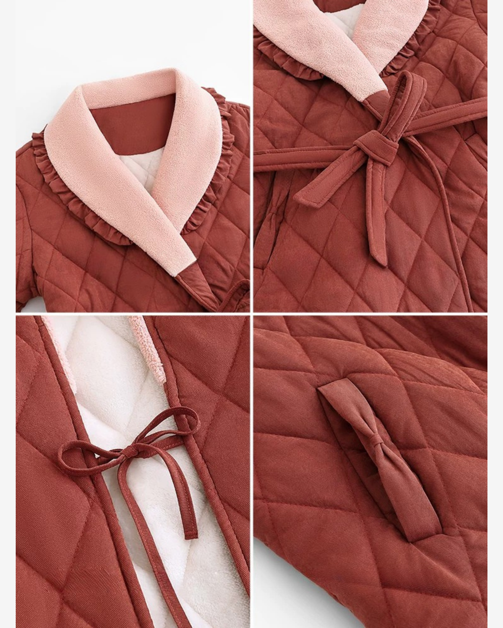 Flannel Three-Layer Cotton Padded Winter Pajama Set