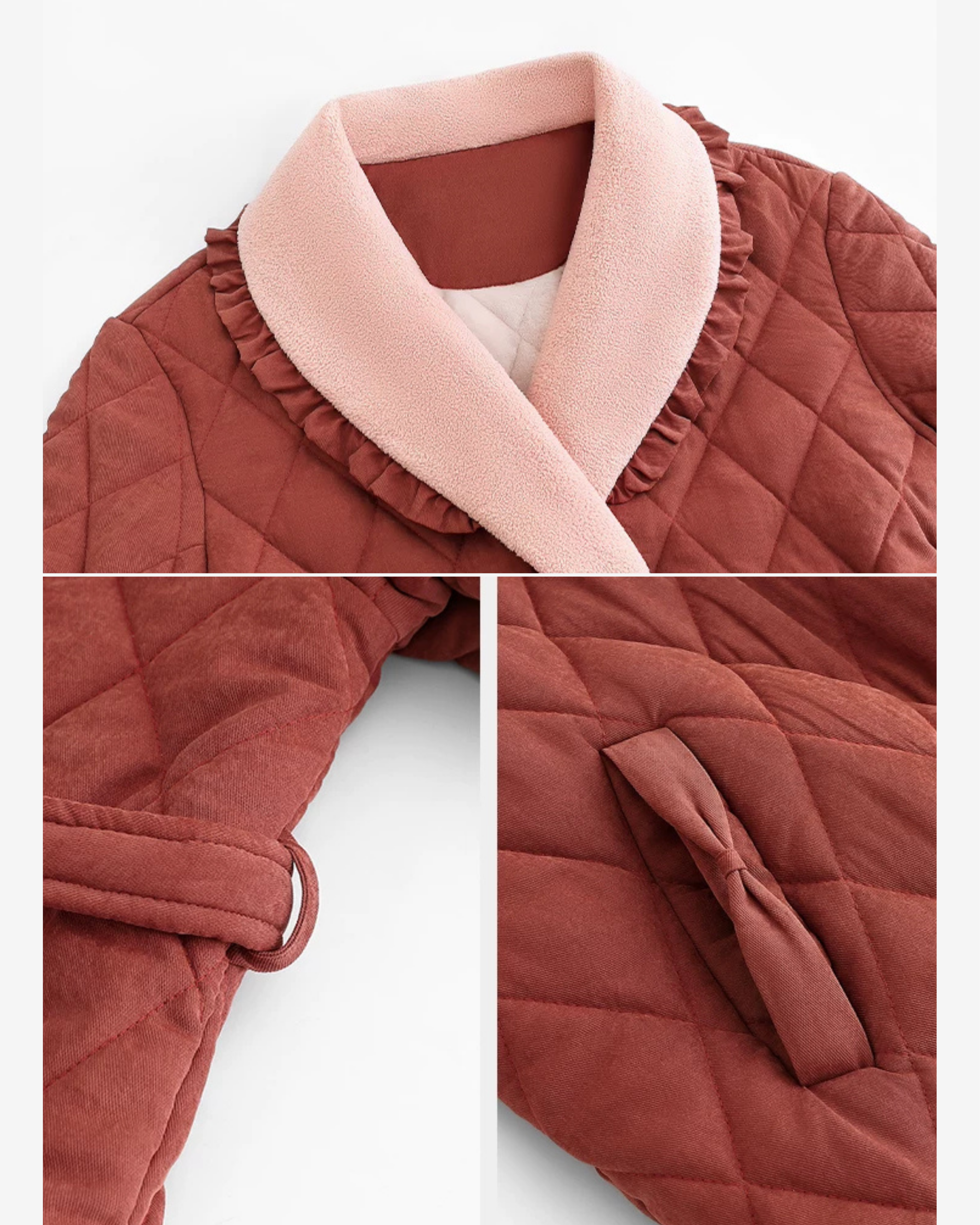 Flannel Three-Layer Cotton Padded Winter Pajama Set