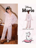 Disney Marie Cat Pudra Saten Pijama Takımı