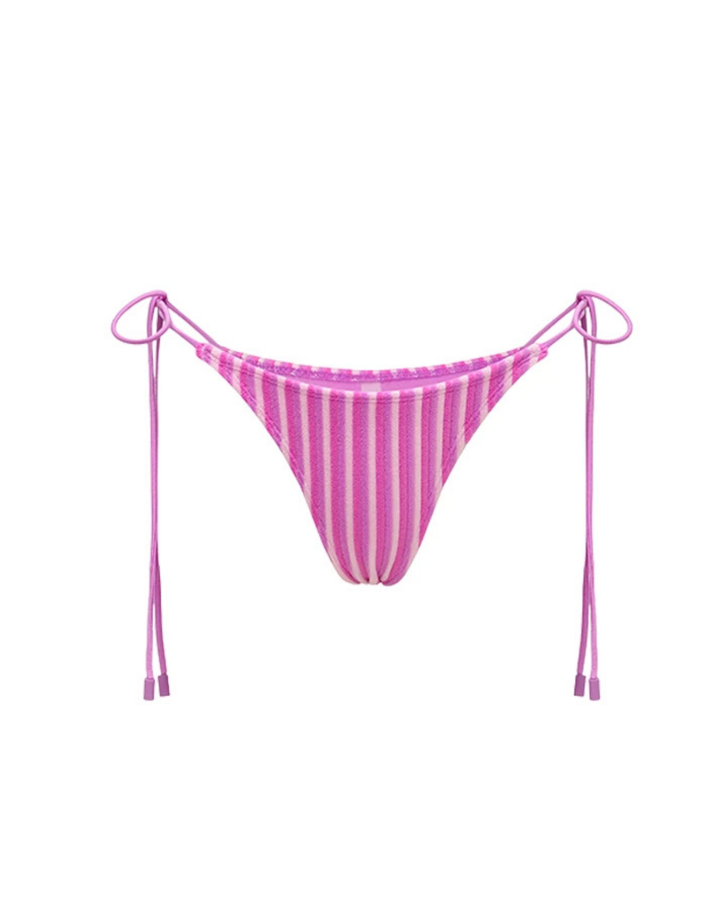 Pembe Çizgili Dokulu Kadın Bikini Takımı – Mix & Match Set
