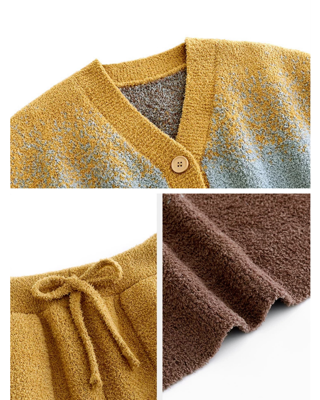 Gradyan Renkli Kalın Polar Pijama Takımı