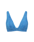 Denim Mavi Dokulu Kadın Bikini – Mix & Match Set