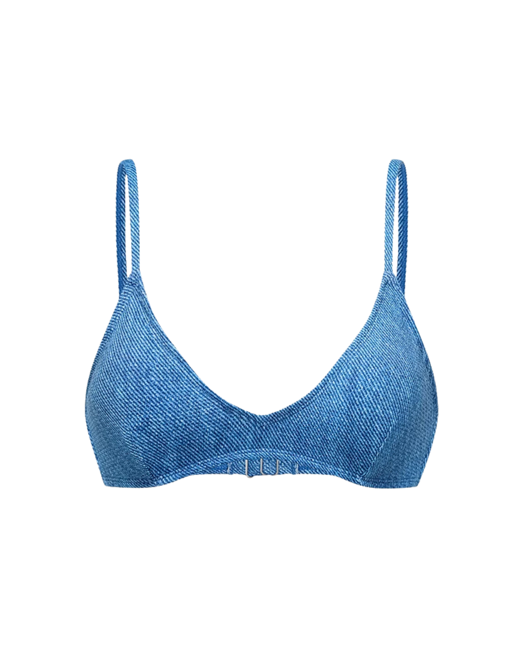 Denim Mavi Dokulu Kadın Bikini – Mix & Match Set