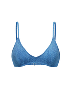 Denim Mavi Dokulu Kadın Bikini – Mix & Match Set