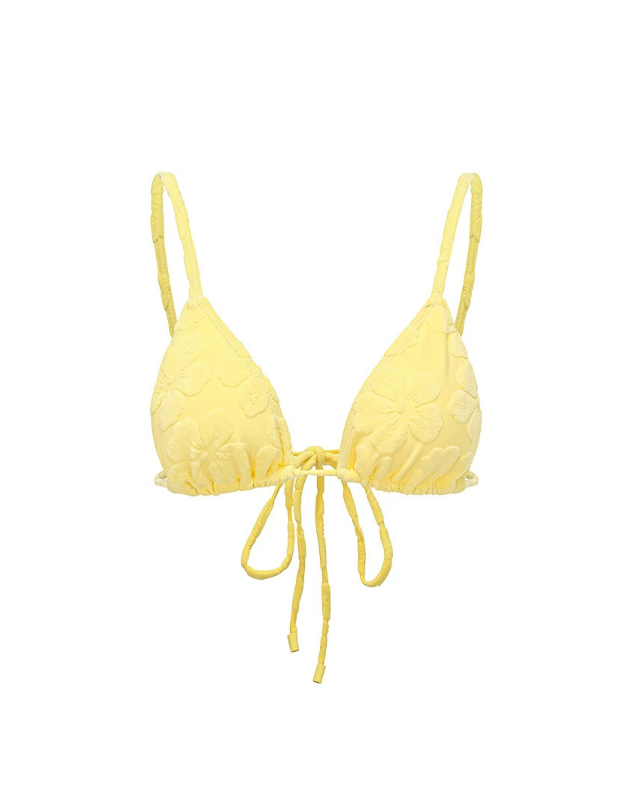 Sarı Dokulu Bikini -Mix & Match Set