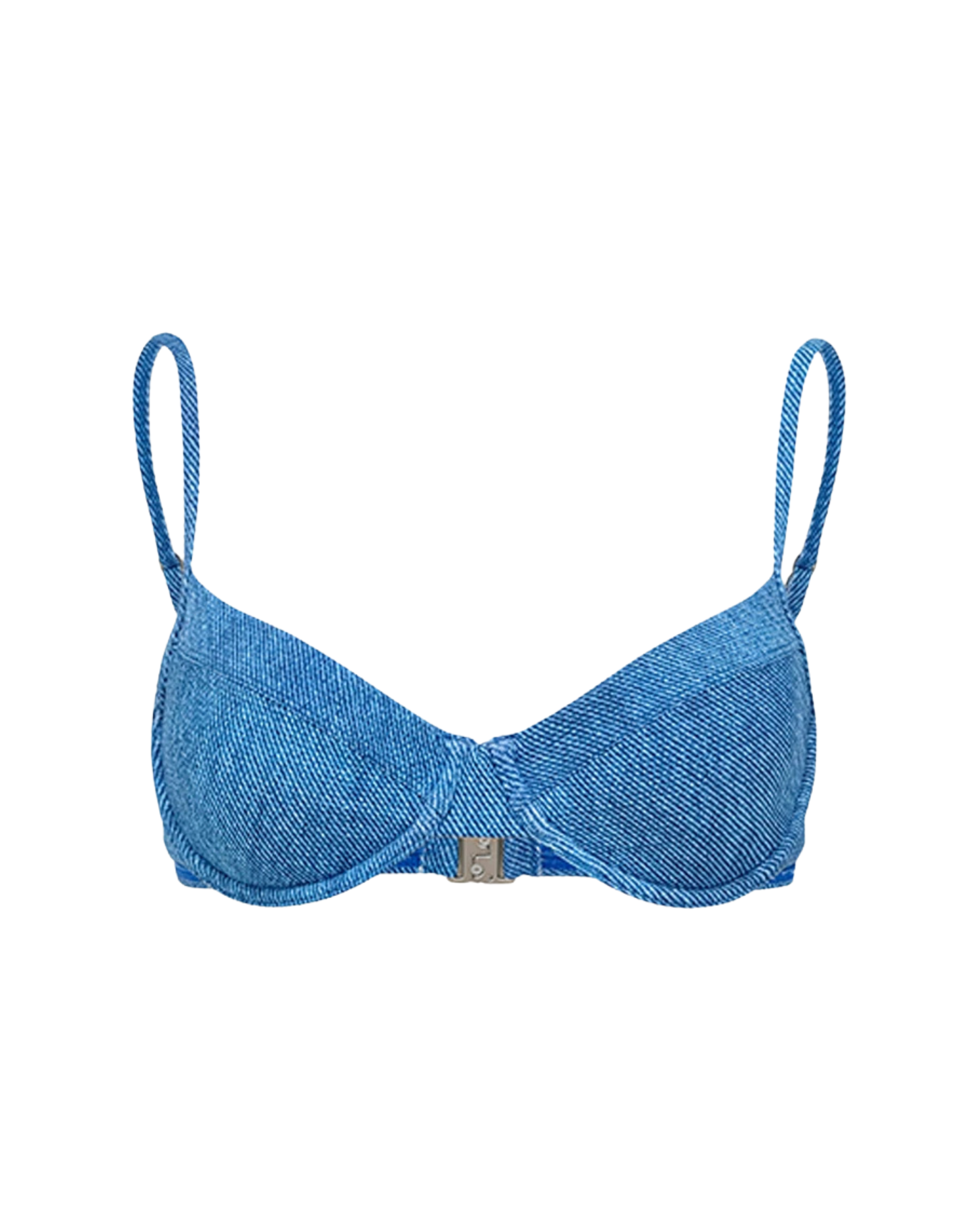 Denim Mavi Dokulu Kadın Bikini – Mix & Match Set