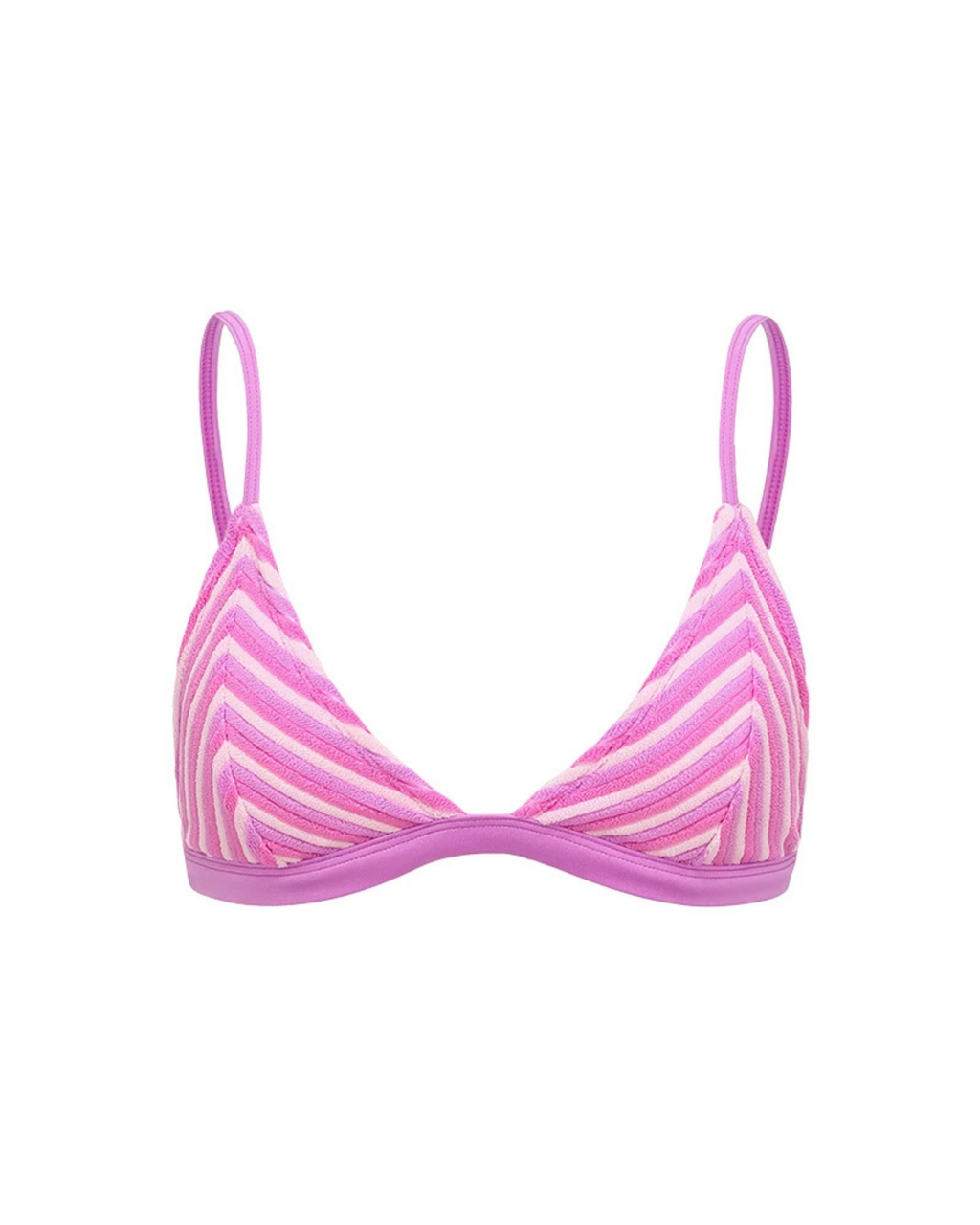 Pembe Çizgili Dokulu Kadın Bikini Takımı – Mix & Match Set