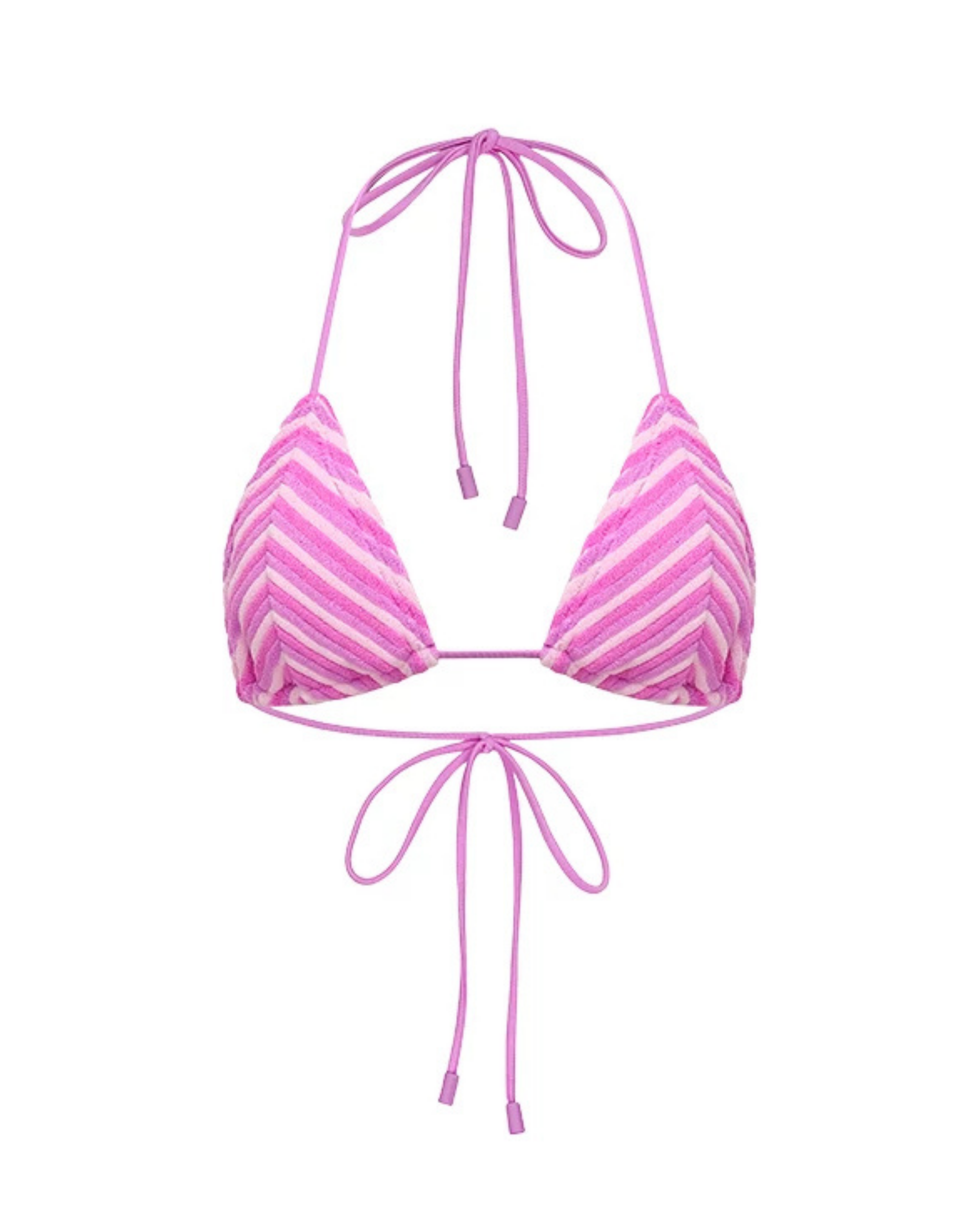 Pembe Çizgili Dokulu Kadın Bikini Takımı – Mix & Match Set