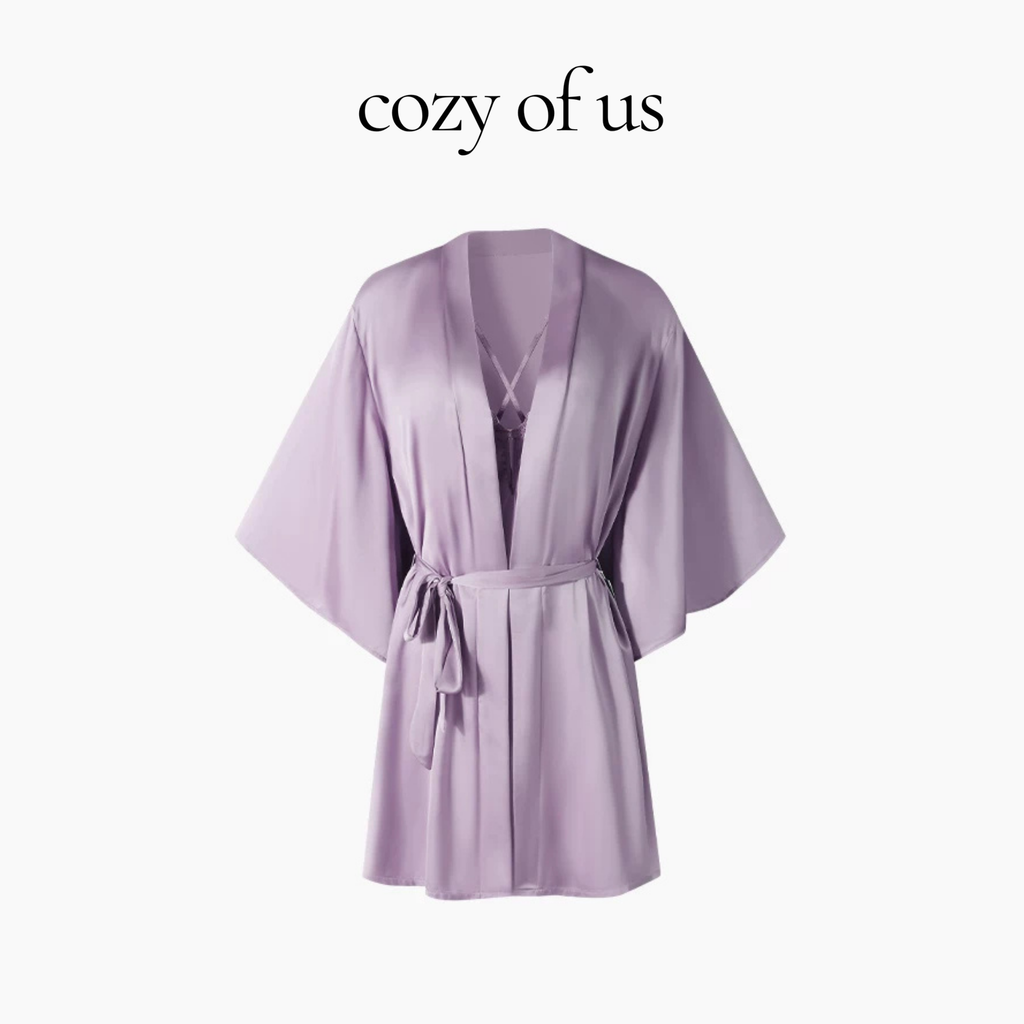 Fransız Stil Çapraz Askılı Saten Dokulu Dantel Detaylı Gecelik