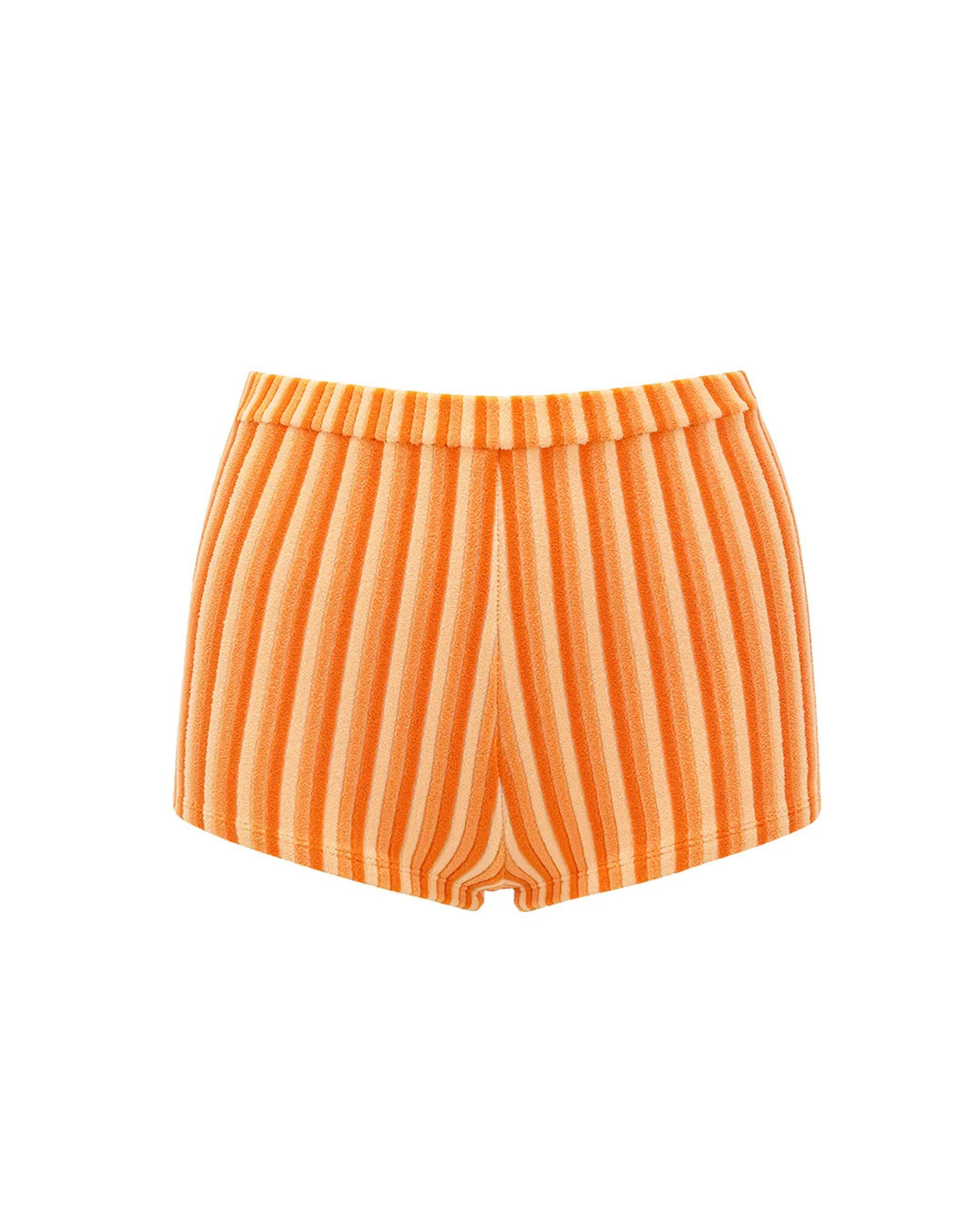 Turuncu Çizgili Dokulu Kadın Bikini – Mix & Match Set